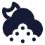 Mooncloudhailstone icon with solid rounded style