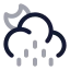 Mooncloudlittlerain icon with twotone rounded style