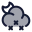Mooncloudlittlesnow icon with duotone rounded style