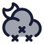 Mooncloudlittlesnow icon with duotone standard style