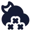 Mooncloudlittlesnow icon with solid standard style