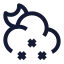 Mooncloudlittlesnow icon with stroke sharp style