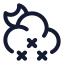 Mooncloudlittlesnow icon with stroke standard style