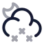 Mooncloudlittlesnow icon with twotone rounded style