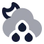 Mooncloudmidrain icon with bulk rounded style