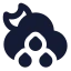 Mooncloudmidrain icon with solid standard style