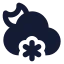 Mooncloudmidsnow icon with solid standard style