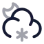 Mooncloudmidsnow icon with twotone rounded style