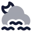 Mooncloudslowwind icon with bulk rounded style