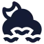 Mooncloudslowwind icon with solid sharp style