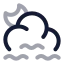 Mooncloudslowwind icon with twotone rounded style