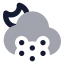 Mooncloudsnow icon with bulk rounded style