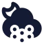 Mooncloudsnow icon with solid standard style