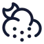 Mooncloudsnow icon with stroke standard style