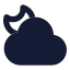Mooncloud icon with solid rounded style