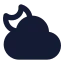 Mooncloud icon with solid standard style