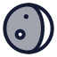 Moon icon with duotone standard style