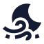 Moonfastwind icon with solid sharp style