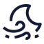 Moonfastwind icon with stroke sharp style