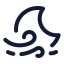 Moonfastwind icon with stroke standard style