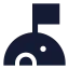 Moonlanding icon with solid sharp style