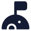 Moonlanding icon with solid standard style
