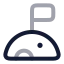Moonlanding icon with twotone rounded style