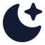 Moonstar icon with solid rounded style