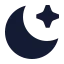 Moonstar icon with solid sharp style