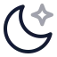 Moonstar icon with twotone rounded style