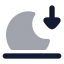 Moonset icon with bulk rounded style
