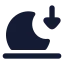 Moonset icon with solid rounded style