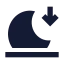 Moonset icon with solid sharp style