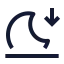 Moonset icon with stroke sharp style
