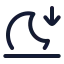 Moonset icon with twotone rounded style