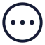 Morehorizontalcircle icon with stroke sharp style