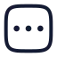Morehorizontalsquare icon with stroke rounded style