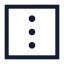 Moreverticalsquare icon with stroke sharp style