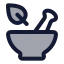 Mortar icon with duotone rounded style