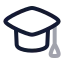 Mortarboard icon with twotone rounded style