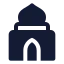Mosque icon with solid standard style