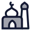 Mosque icon with duotone standard style