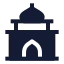 Mosque icon with solid sharp style