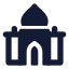 Mosque icon with solid standard style