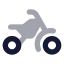 Motorbike icon with bulk rounded style