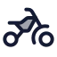 Motorbike icon with duotone rounded style
