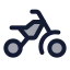Motorbike icon with duotone standard style
