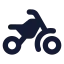Motorbike icon with solid rounded style