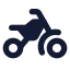 Motorbike icon with solid standard style