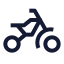 Motorbike icon with stroke sharp style